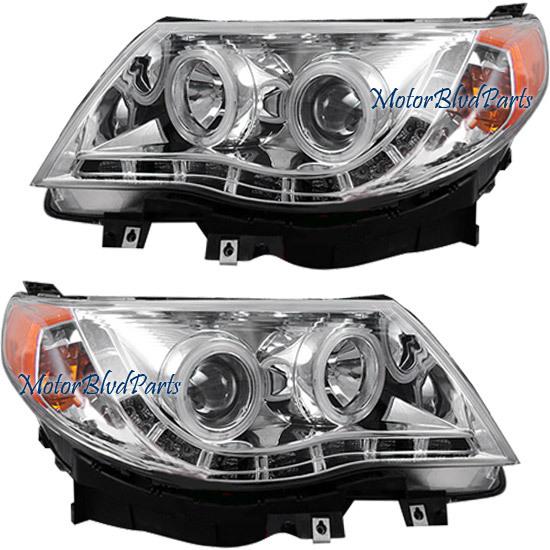 09-11 subaru forester projector ccfl halo headlights headlamps leds