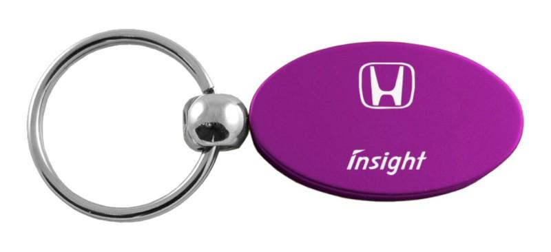 Honda insight purple oval keychain / key fob engraved in usa genuine