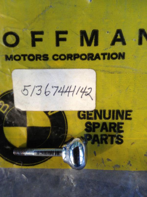 Bmw 2002, 2002tii,1600. chrome screw for side window latch. genuine bmw nos