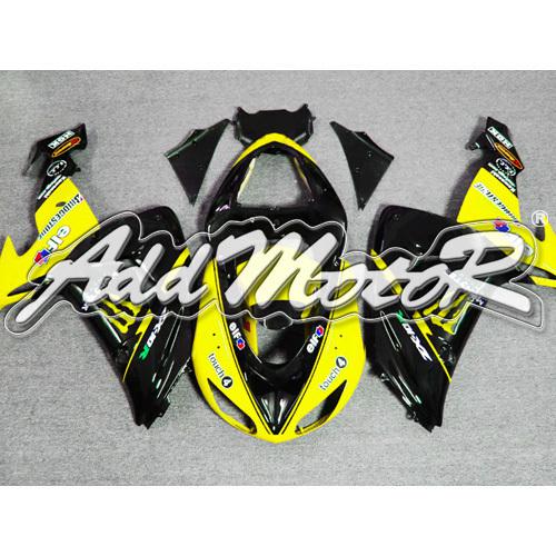 For zx-10r 2006-2007 injection molded fairing yellow black 1633s