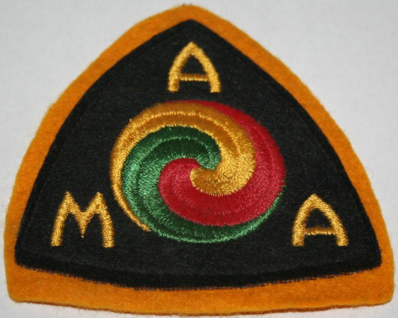 Ama patch 4 color sew on emblem panhead knucklehead flathead new felt back (17)