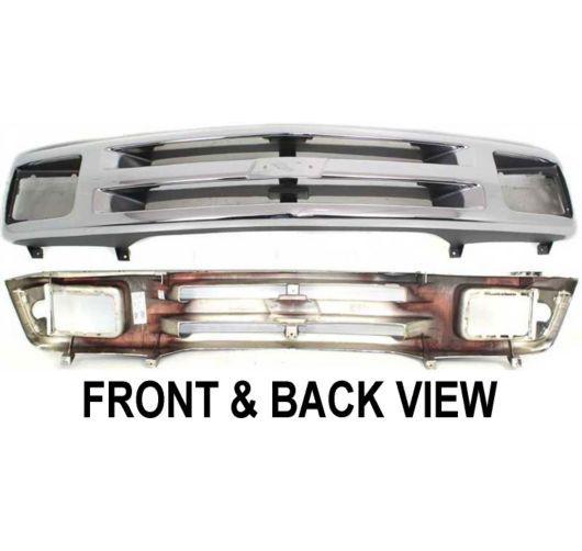 94-96 chevy s10 pickup chrome grille 95-97 s-10 blazer base/ls w/seal-beam type