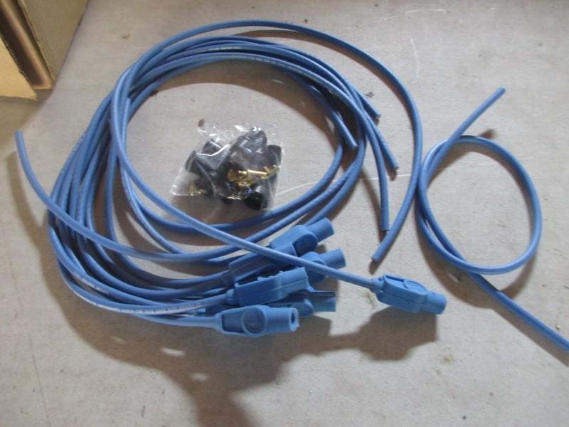 Chevrolet gm mopar ford taylor 357r blue v8 plug wires 1960-1970's nos parts