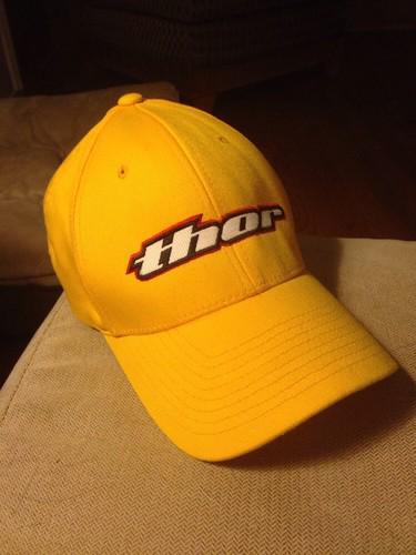 Thor racing gear flexfit baseball cap yellow red black motocross