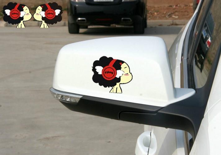 2x car door decal art stickers auto truck cartoon rearview mirror ddung qk153