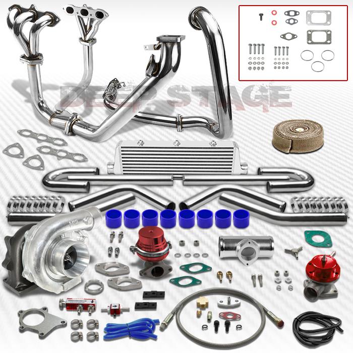 T04e t3t4 11pc turbo kit w/intercooler+wastegate+manifold accord v6 3.0 j30a1