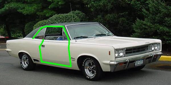 1967 1968 1969 amc rebel, ambassador, marlin door and roof weatherstrip kit