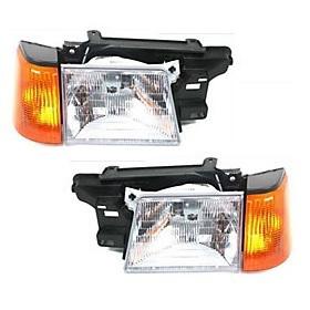 New headlight headlamp pair set driver+passenger side left+right w/ side marker