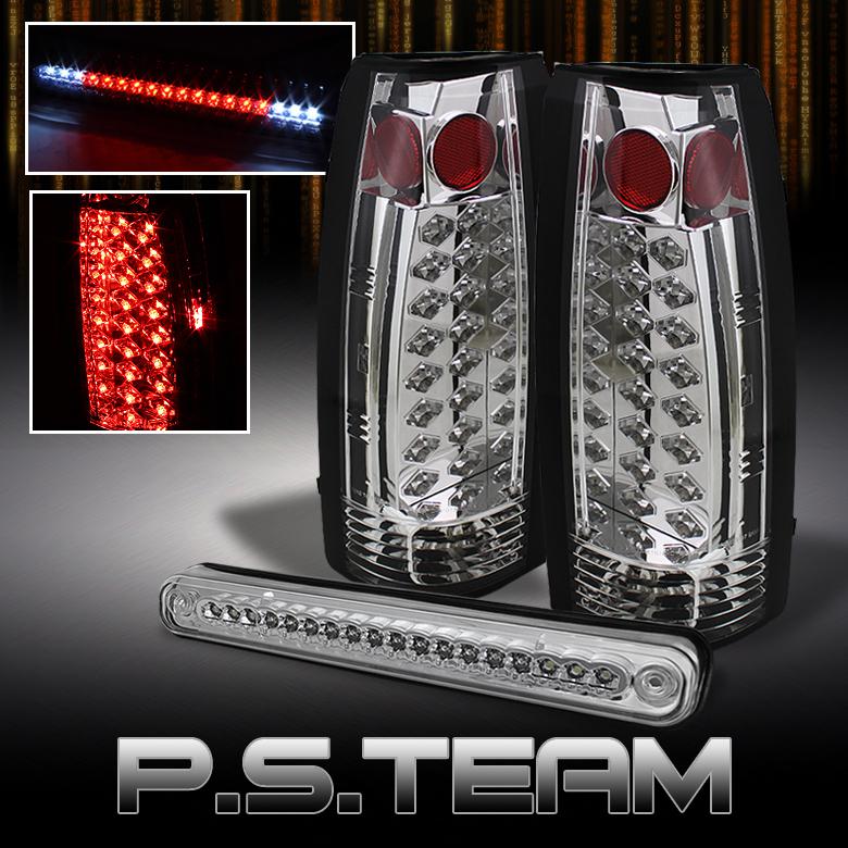 88-98 c10 c/k full size sierra silverado led tail lights+full led 3rd brake lamp