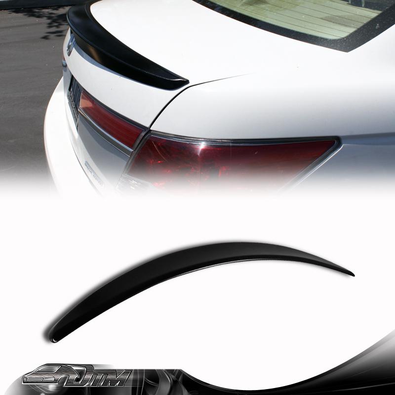 08-11 honda accord sedan oe style black abs plastic rear tail trunk spoiler wing