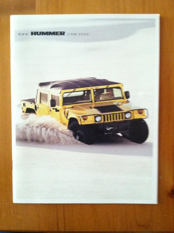 2000 hummer h1 sales brochure literature catalog