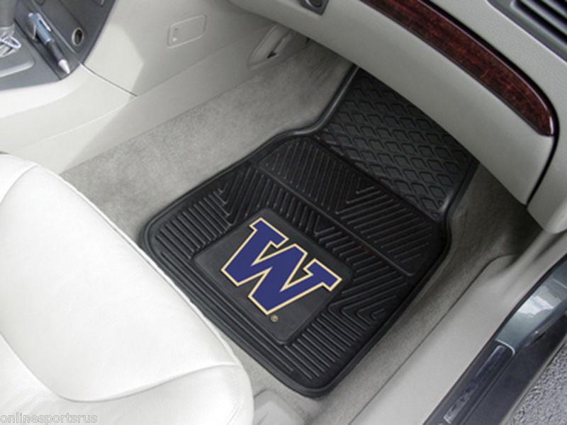 Washington huskies car mats front & rear hd vinyl 4 piece 