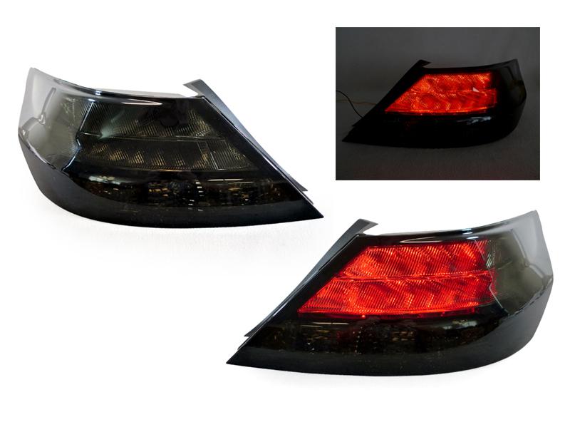 Depo 2009-12 acura tl 4g black smoke led rear tail lights lamps pair jdm usa 