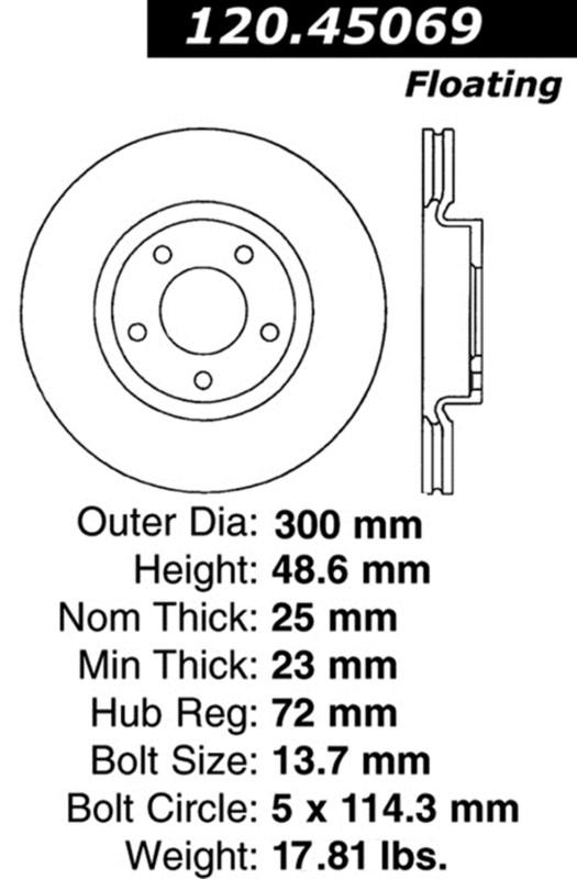 Centric-power slot 126.45069csl stoptech sport rotors