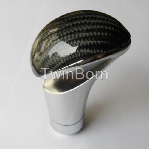 Ergonomic long stick 3k cabon fiber aluminum shift knob