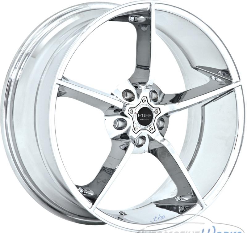 1 - 22x9 ruff r948 5x114.3 5x4.5 +15mm chrome rim wheel inch 22"