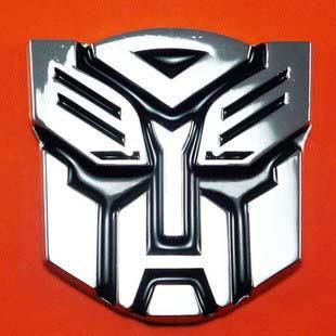 ~ transformers autobot ~ chrome finished car / truck metal emblem badge