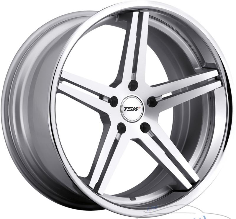 1 - 20x8.5 tsw mirabeau 5x114.3 5x4.5 +20mm silver machined rim wheel inch 20"