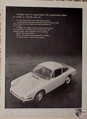 1966 66 porsche 911 original old ad   5+= free shipping cmy store more great ads