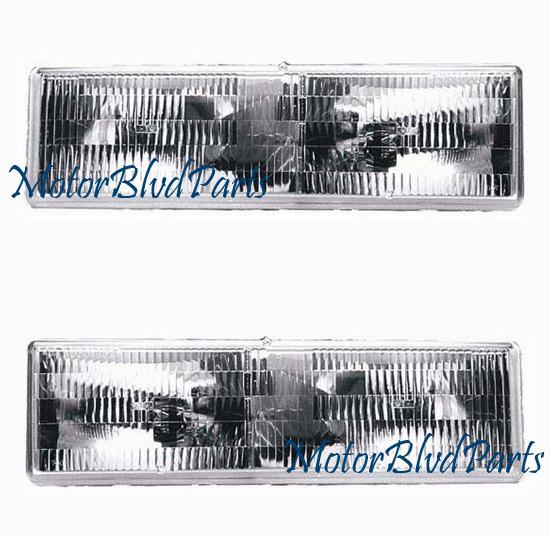 90-02 chevy/gmc truck/suv composite headlights l+r set