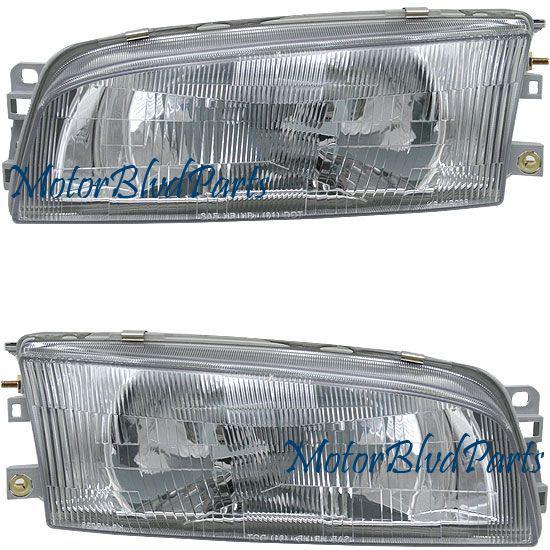 97-02 mirage sedan headlights headlamps right+left pair