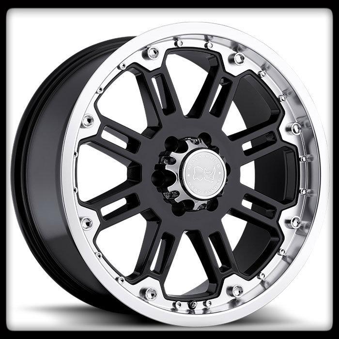 17" x 9" rockwell off road black rhino machined durango aspen ram  wheels rims