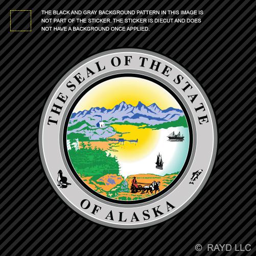 4” alaska state seal sticker decal self adhesive vinyl state alaskan