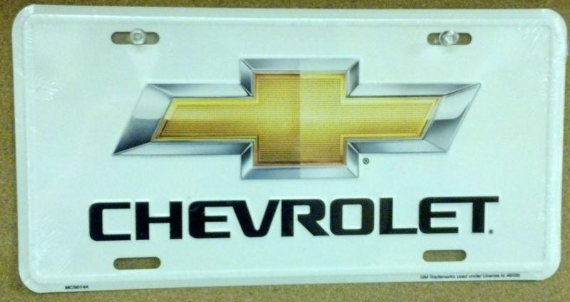 Chevrolet gold emblem license plate 