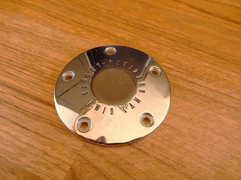 Harley davidson twin cam points timer cover plate smooth plain custom chrome