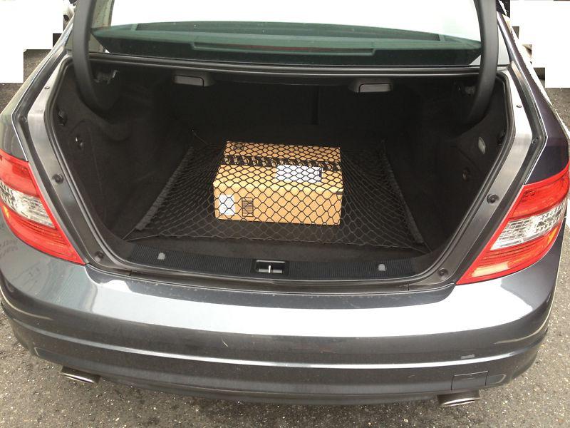 Mercedes benz c class sedan c250 c300 c350 trunk floor cargo net black new 