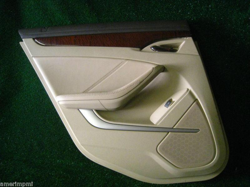 2008 cadillac cts rear left passenger door panel skin trim cover tan/brown