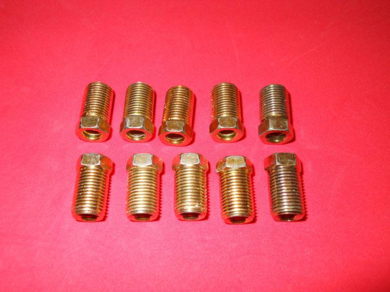 Steel tube nut fitting (long) for 1/4" tubing 10 pcs.