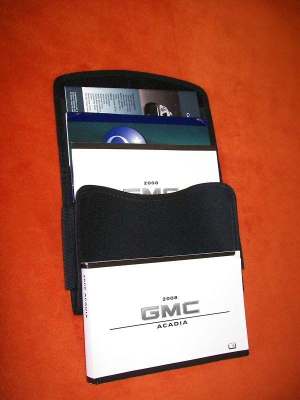 2008 gmc acadia owners manual set w/ oem case & quick reference guide