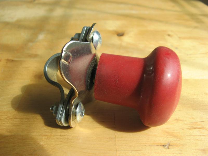 Suicide spinner knob red rubber steering knuckle for old school rods and trucks