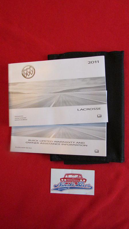 New 2011 buick lacrosse owners manual w/ case 11