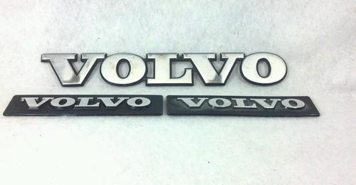 Volvo rear trunk and side emblem badge dash mount oem metal rare