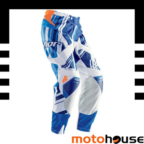 Thor mens flux shred pants mx offroad dirt motocross blue white black 