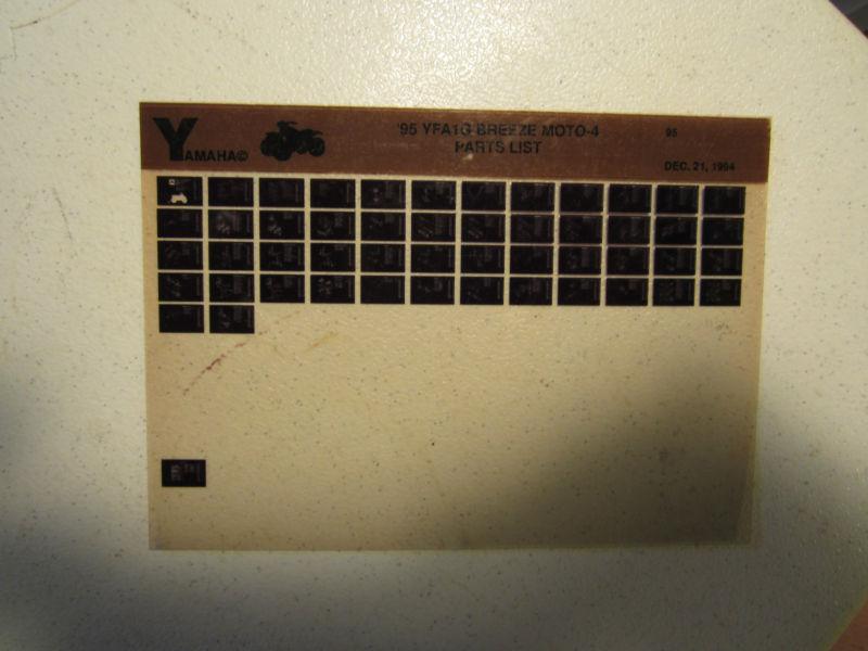 1995 yamaha atv yfa1g breeze moto-4 microfiche parts list catalog yfa 1 g