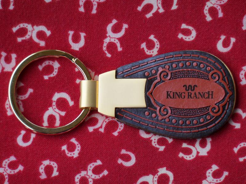 Nwt gift box king ranch tooled leather key fob ring chain truck shirt christmas