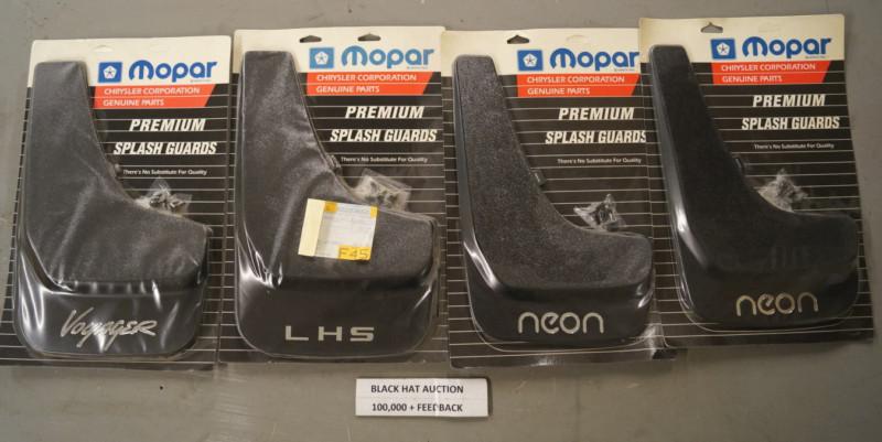 Lot of 4 oem mopar premium splash guard sets front or rear voyager lhs neon