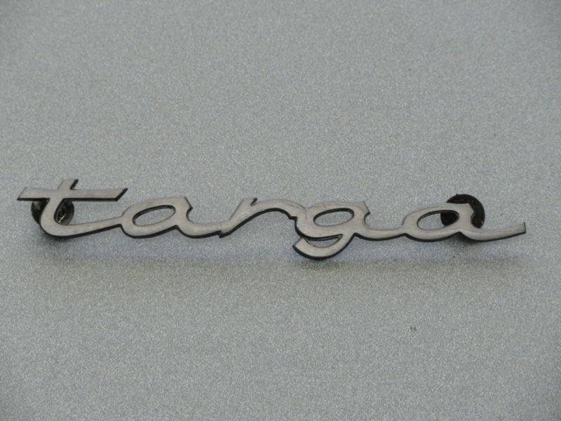 Nice used original genuine porsche 911 black "targa" side emblem badge nla