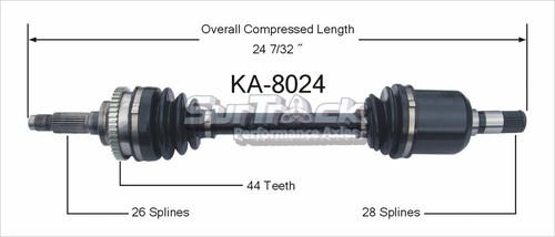 Surtrack perf axles ka-8024 cv half-shaft assembly-new cv axle shaft