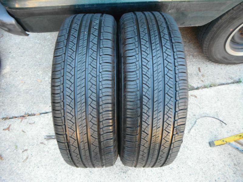 2 excellent 255 60 19 108s michelin latitude tour tires 8-9/32 noplugs