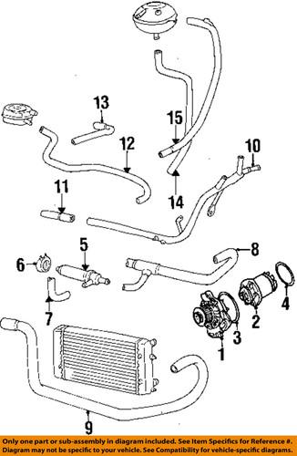 Volkswagen oem 021121096 engine coolant hose/cooling system misc