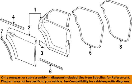 Dodge oem 57010351ac rear door-belt weather strip