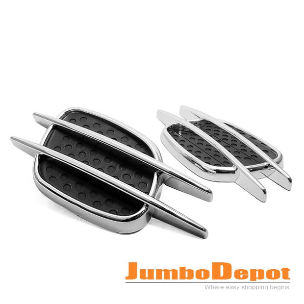 Universal chrome black air intake euro duct side vent fender trim kits 1pair hot