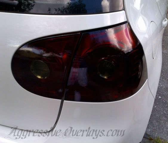 06-09  volkswagen gti smoked taillight overlays vinyl smoke film vw