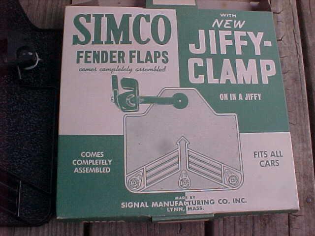 New old stock simco fender flaps  for your hot rod or antique car  made in u.s.a