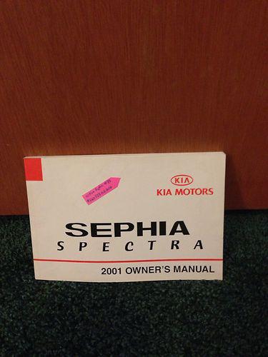 2001 kia sephia spectra owners manual