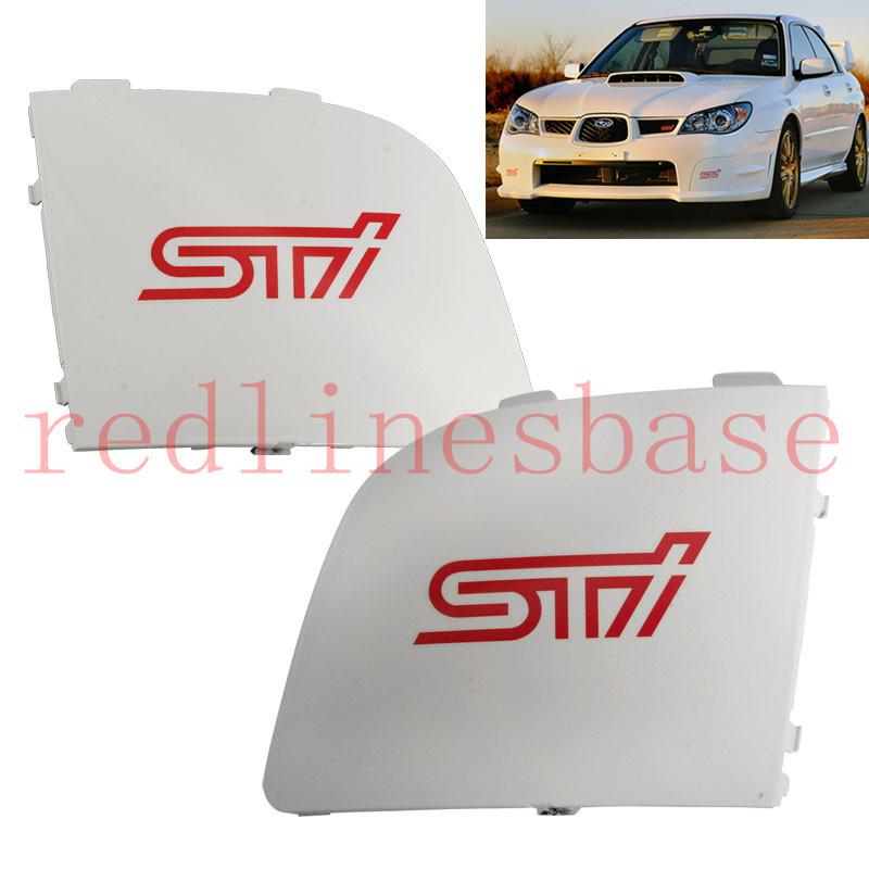 2006-2007 subaru wrx sti one set white fog light covers